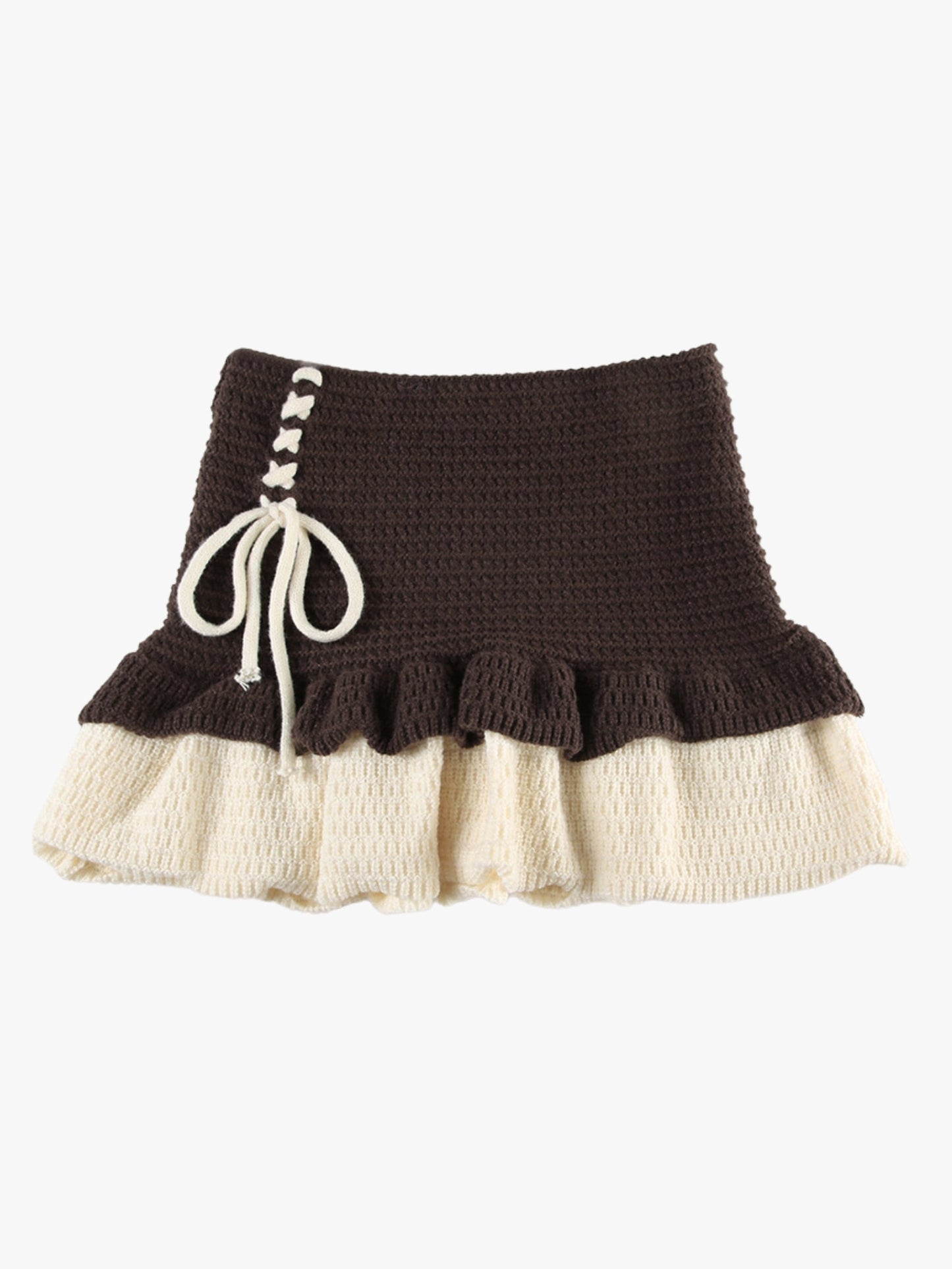 Ahlam Colorblock Wool A-line Skirt