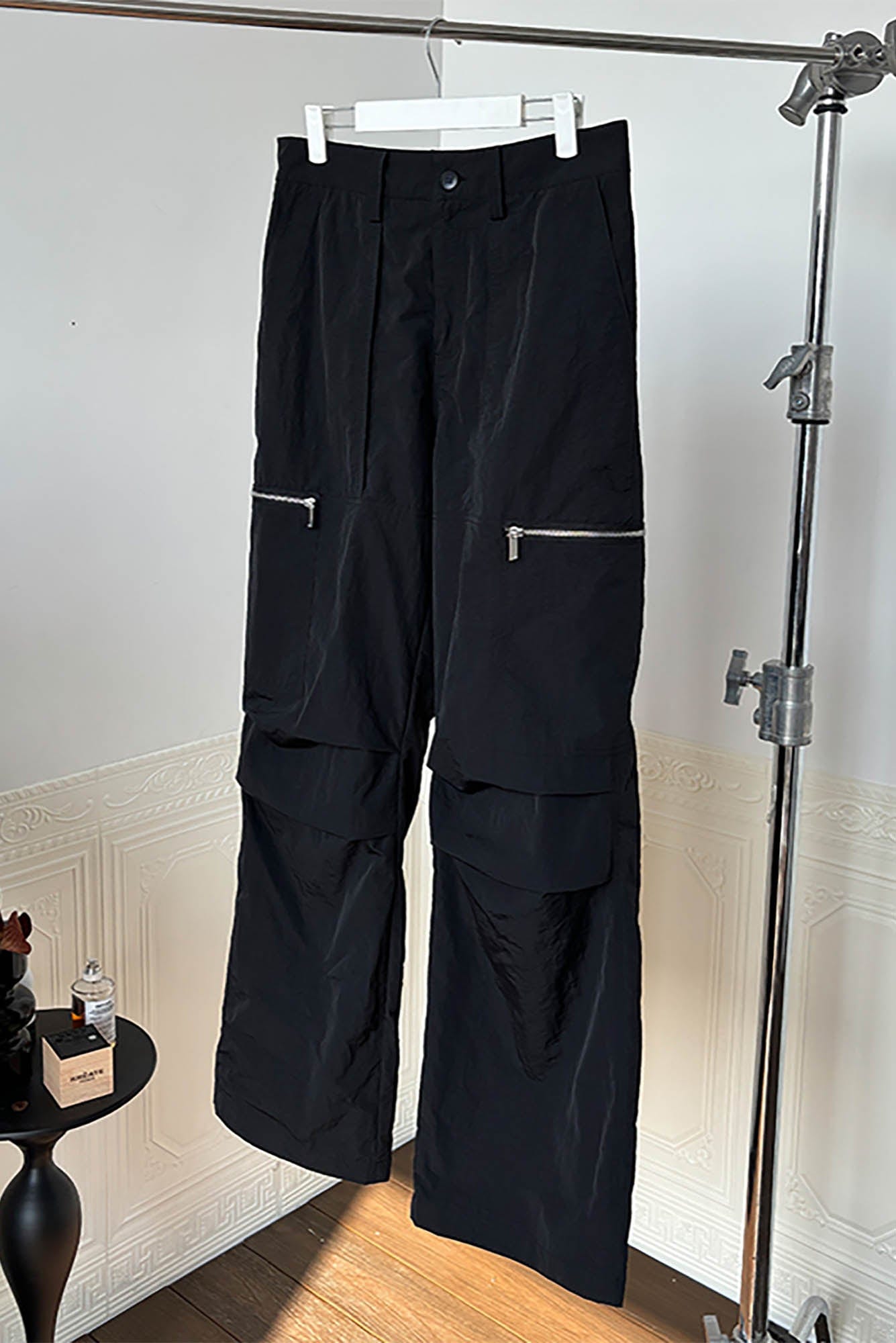 Black Utility Pants With Zip Pockets