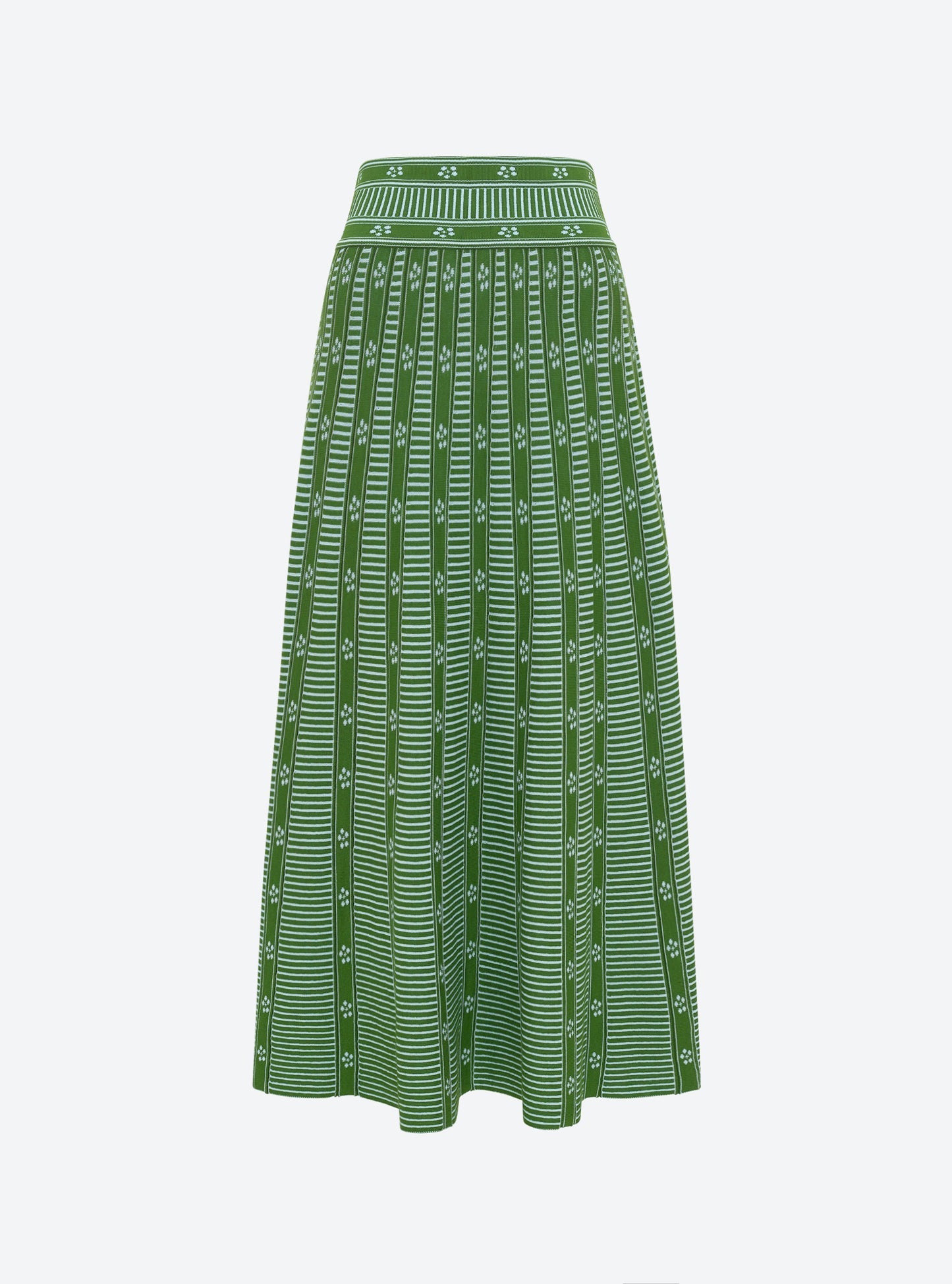 Green Jacquard Skirt