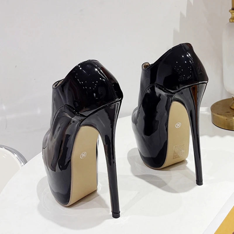 Liyke Spring Autumn Round Toe Extreme High Heels Stripper Pole Dance Shoes Platform Pumps Size 35-42