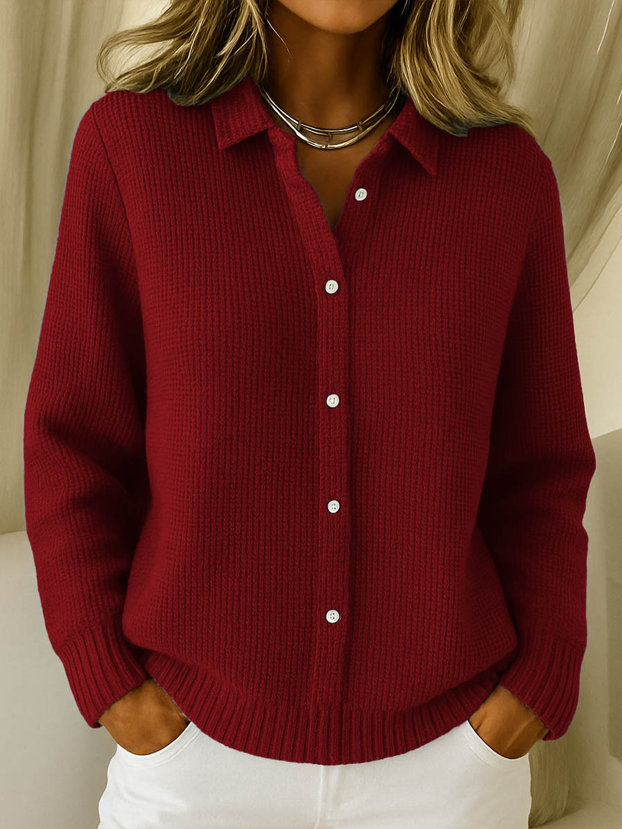 Elaine – Classic Knit Button Cardigan
