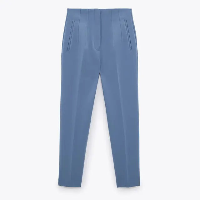 Classic ’s Pencil Pants Spring Basic High Waist Straight Pant Female Slim Ankle Length Trouser Pantalones