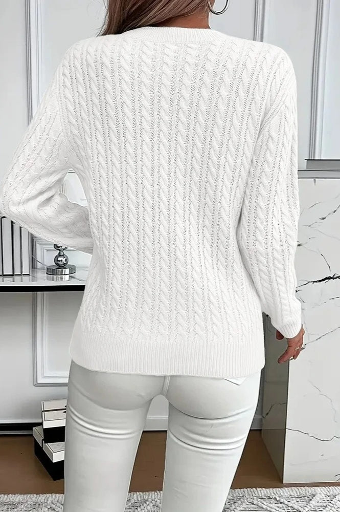Round Neck Knit Sweater
