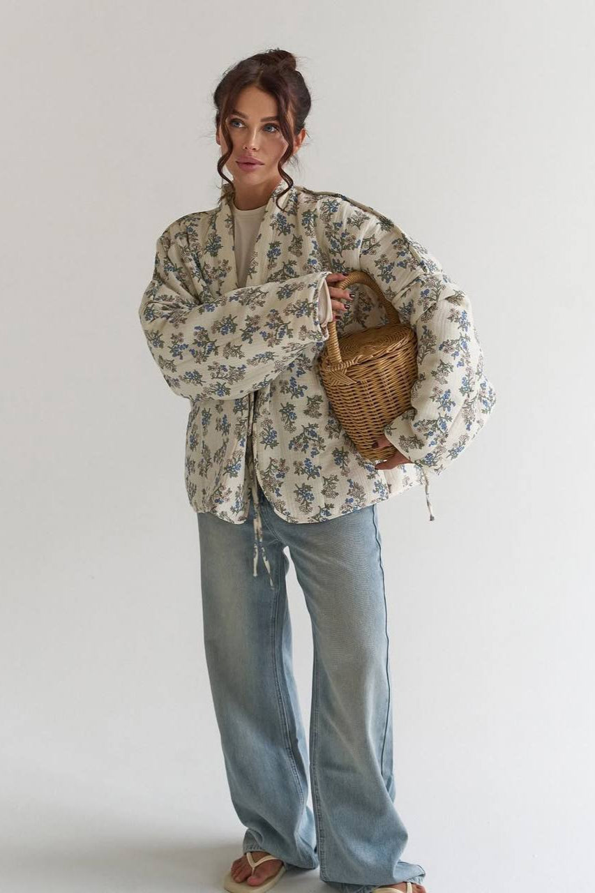 Print Quilted Coat