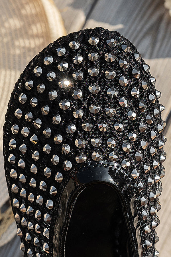 Fashionable Rhinestone French Buckle Sandals