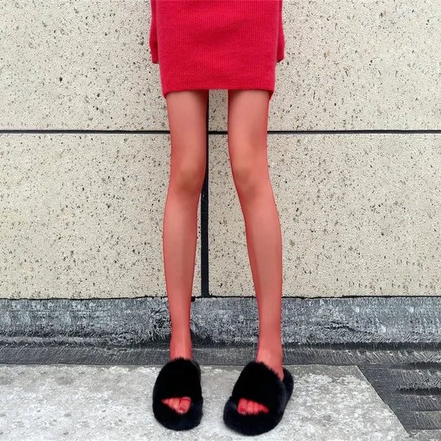 Red Tights Winter See Through Slim Lingerie ’s Pantyhose New Lingerie Lace Leggings Bodys Socks
