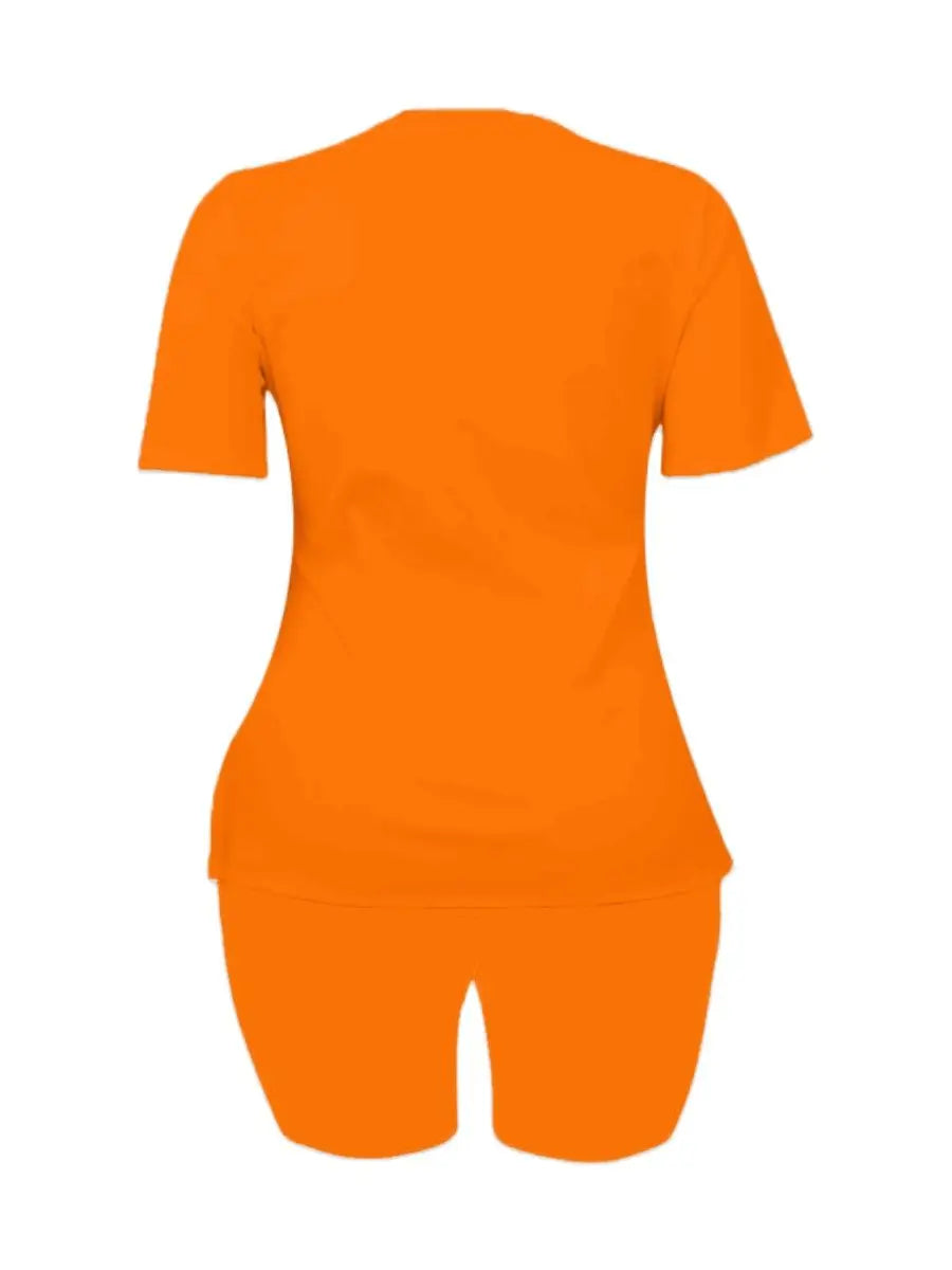 Basics Round Neck Regular Fit Shorts Set ’s 2 Piece Fitness Suit