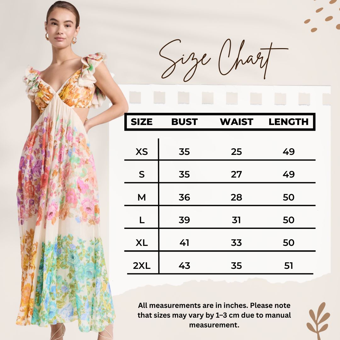 Maya | Blossom Ruffle Midi Dress