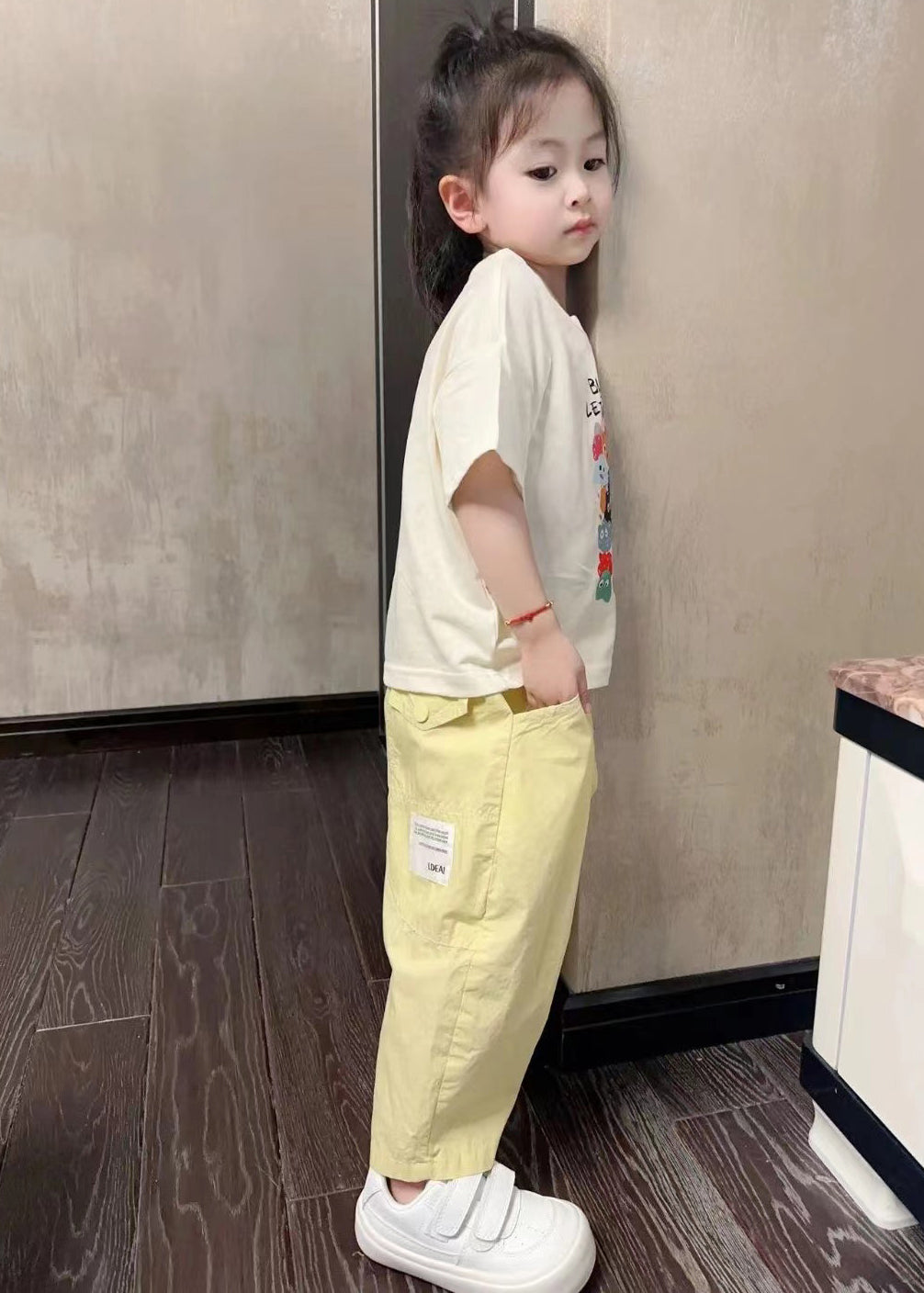Boutique O-neck Kids Top and Pants Two Pieces Set Summer Yu1084