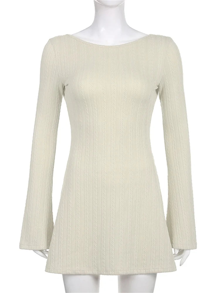 Slim Fit O-neck Party Mini Dresses