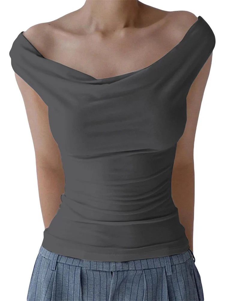 Off Shoulder Backless Tie-up Summer Top T-shirts