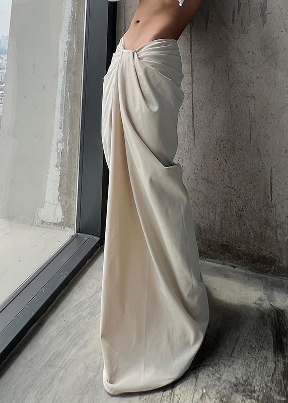 Asymmetrical Pants Spring Leg White Wide