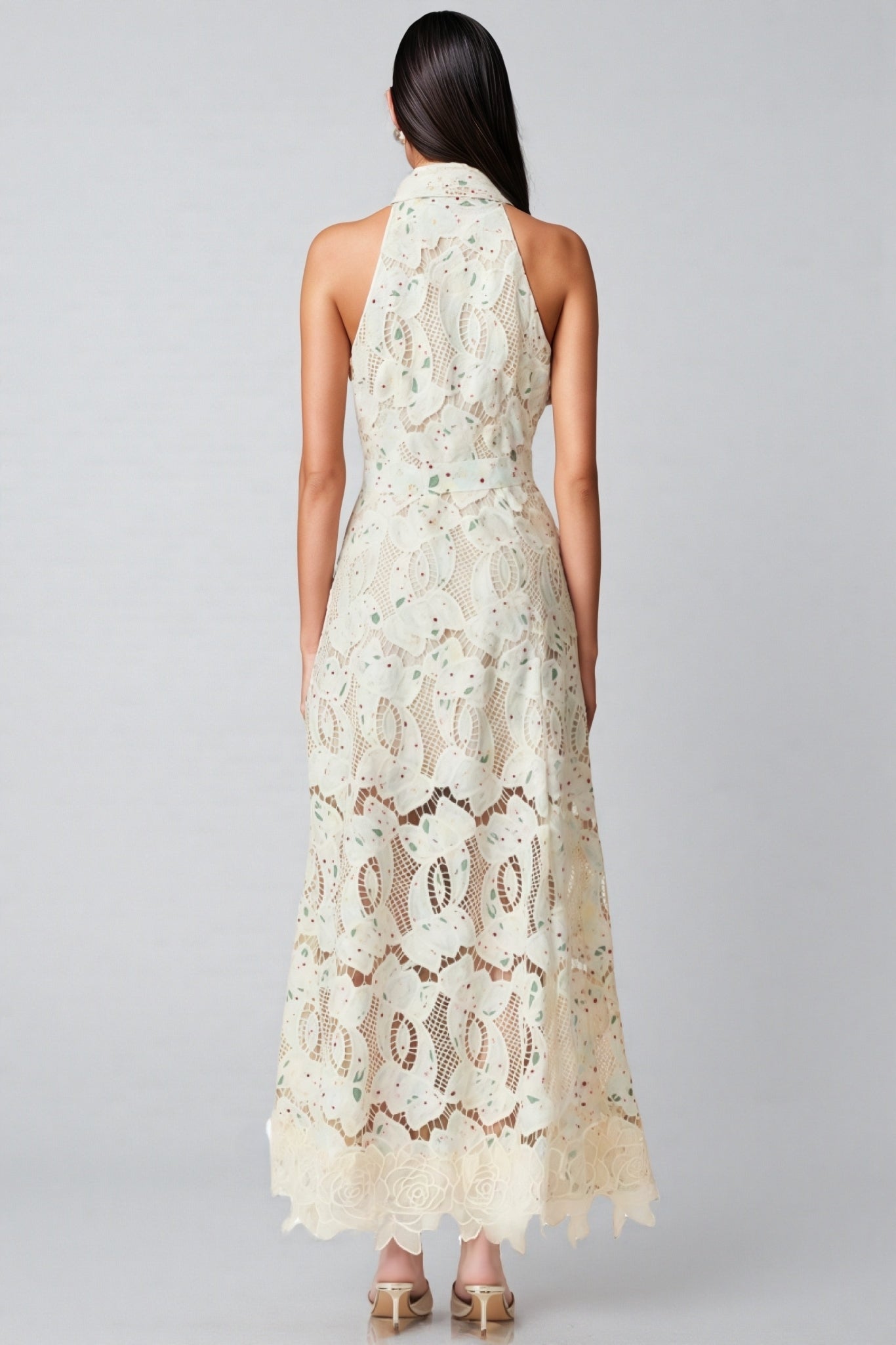 Harld White Lace Maxi Dress