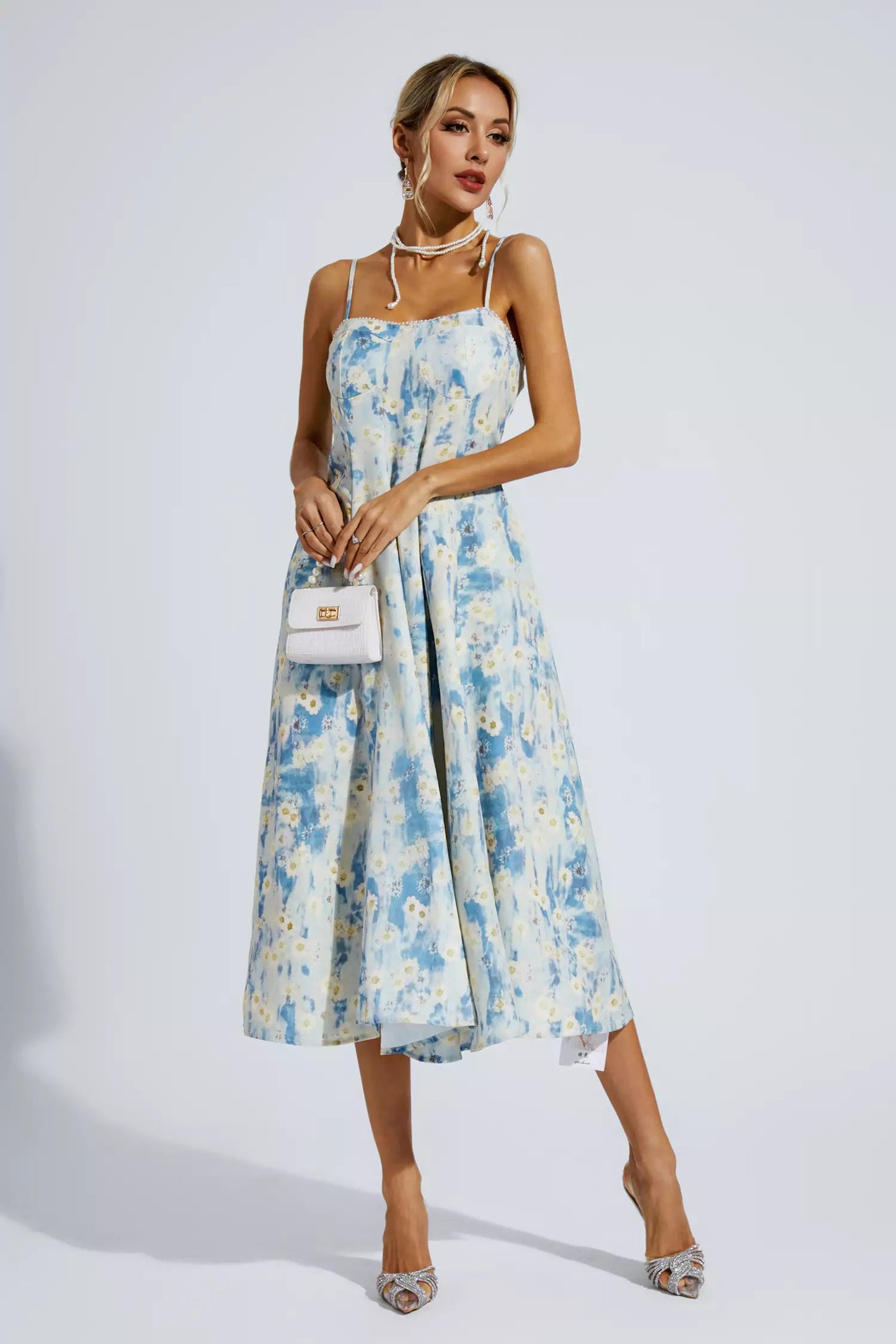 Edith Blue Slip Maxi Dress
