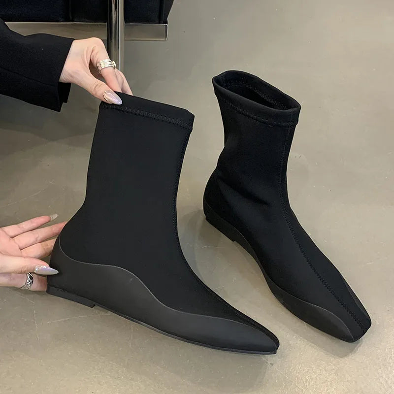 Elastic Ankle Sock Slip on Height Increasing Stretch Ankle Boot