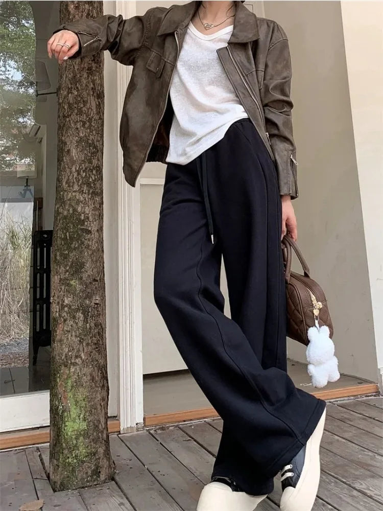 Gray Oversize Sweatpants Korean Harajuku Cotton Jogging Pant