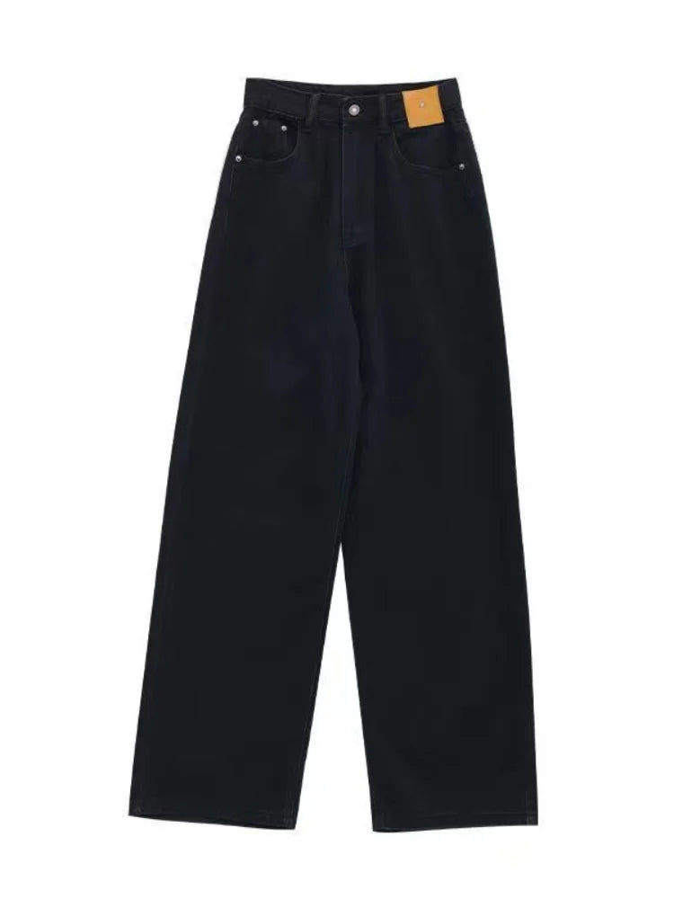 Black Baggy Oversize Y2k Sweatpants Harajuku Korean Wide Leg Denim Pant
