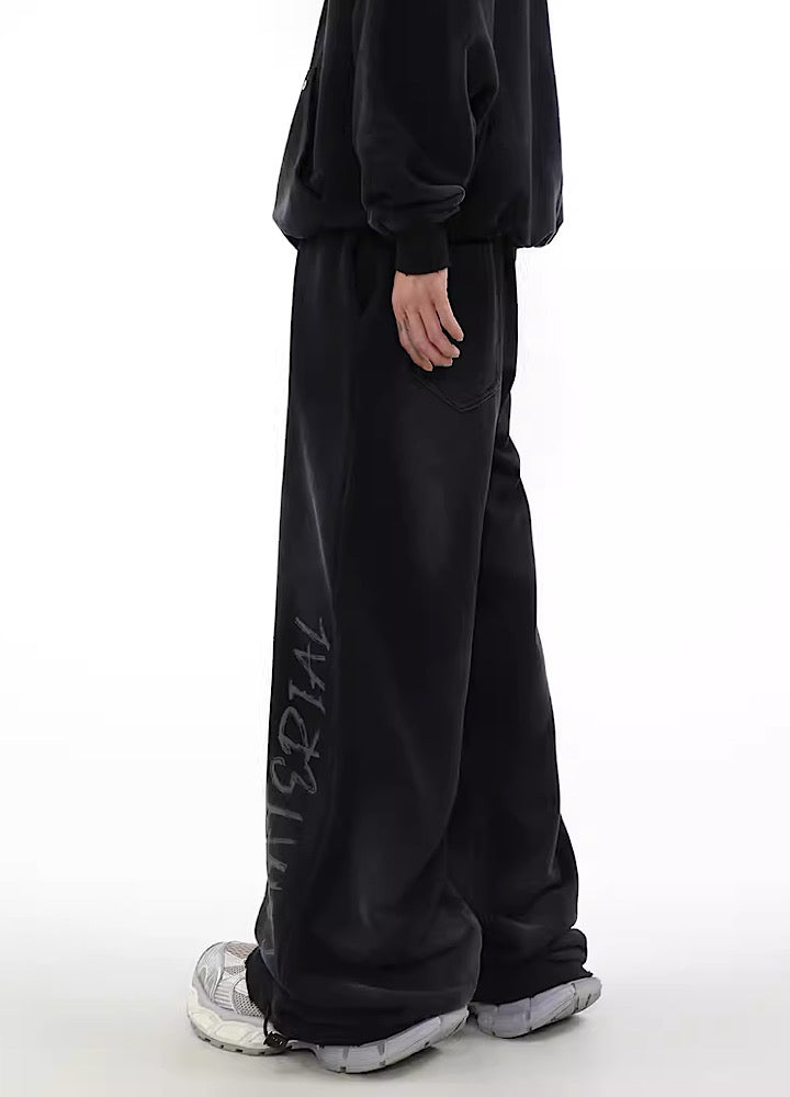 Urban Rebel Graffiti Wide Leg Sweatpants