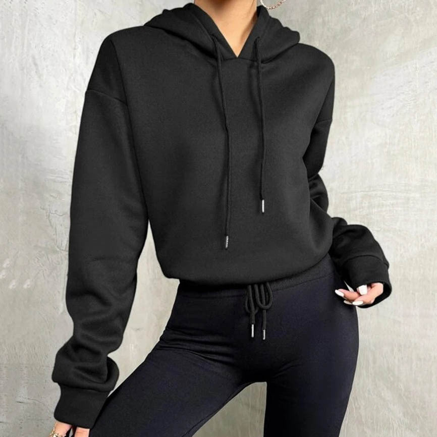 Autumn Clothing Pullover Sweatshirt Top Hooded Loose Sweatshirt