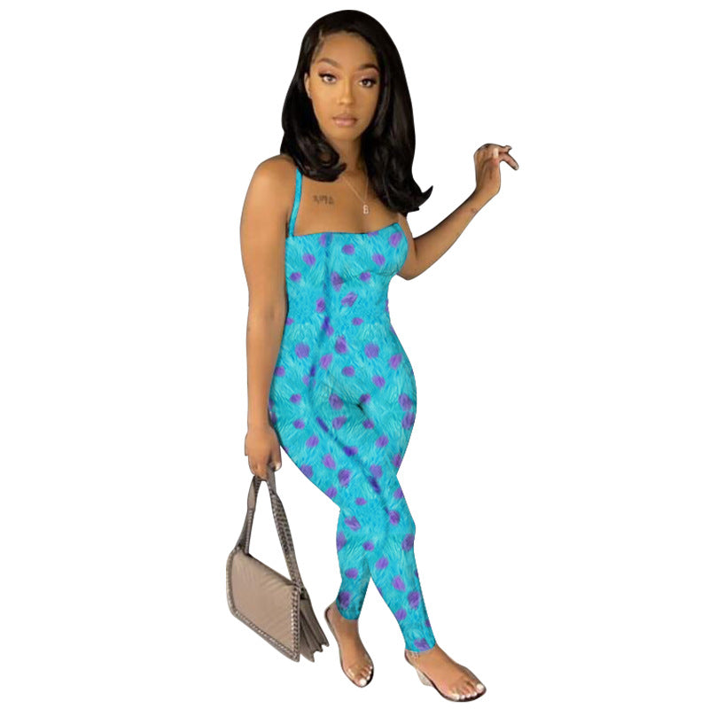 Summer One Piece Tight Contrast Color Jumpsuit