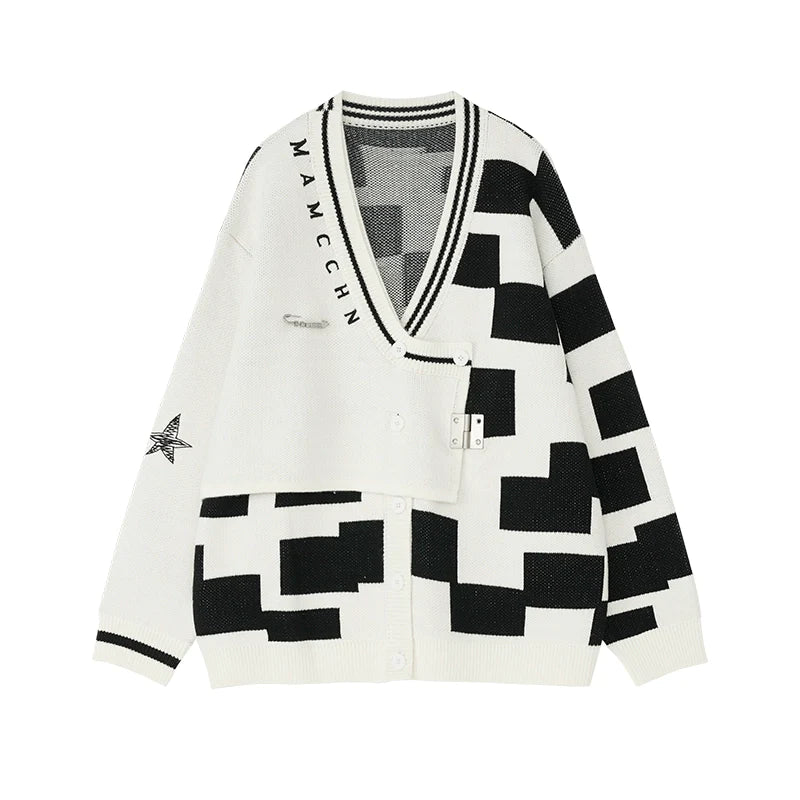 Original Design Garbled Sweater Cardigan Top