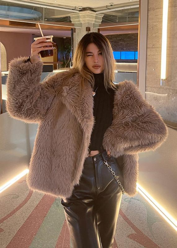 Luxefox Suit Collar Fur Coat