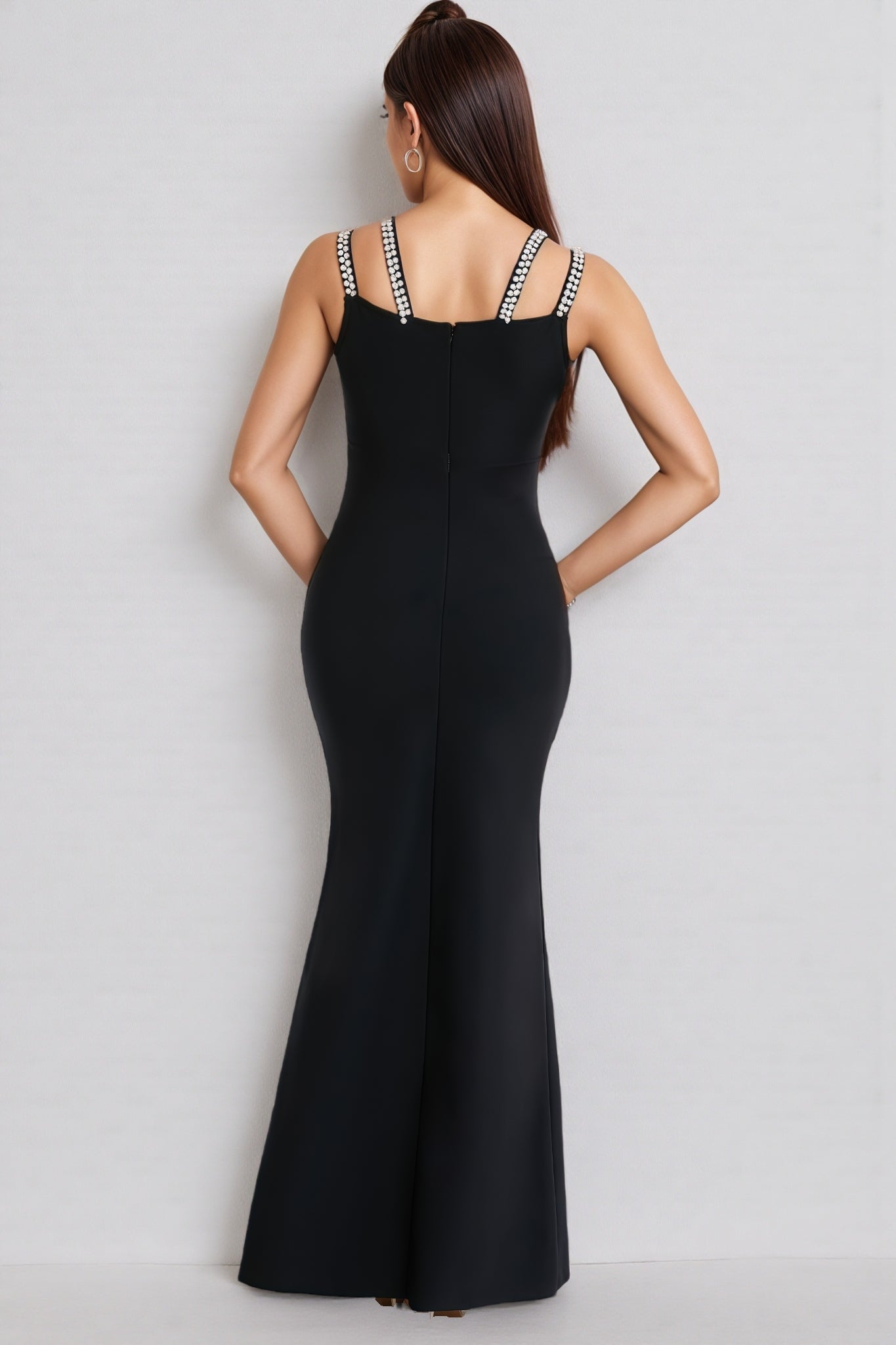 Bexua Black 3d Maxi Dress
