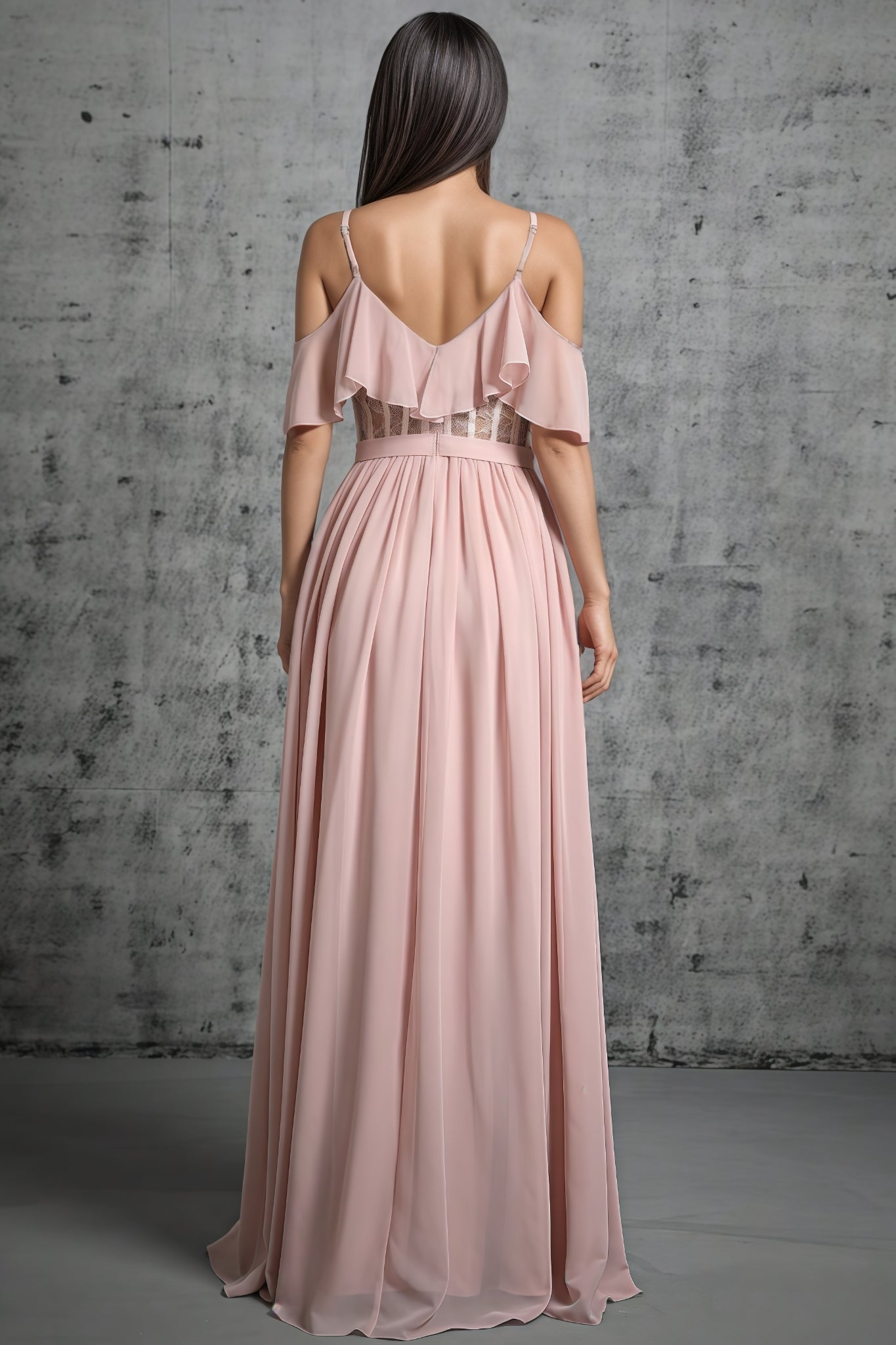 Kendra Lace Strapless Backless Maxi Dress