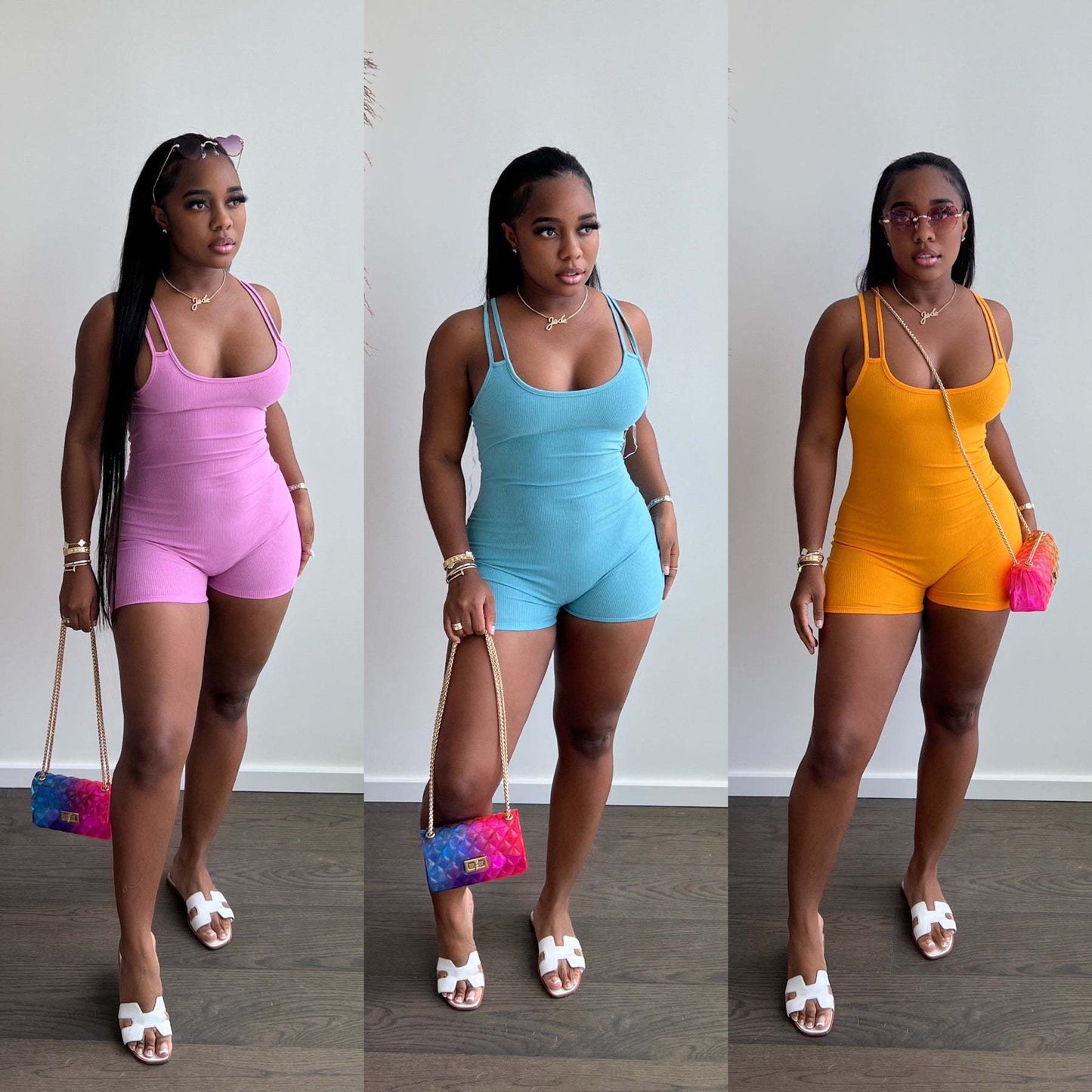 Shoulder Strap Sports Romper Tight Vest Summer Romper