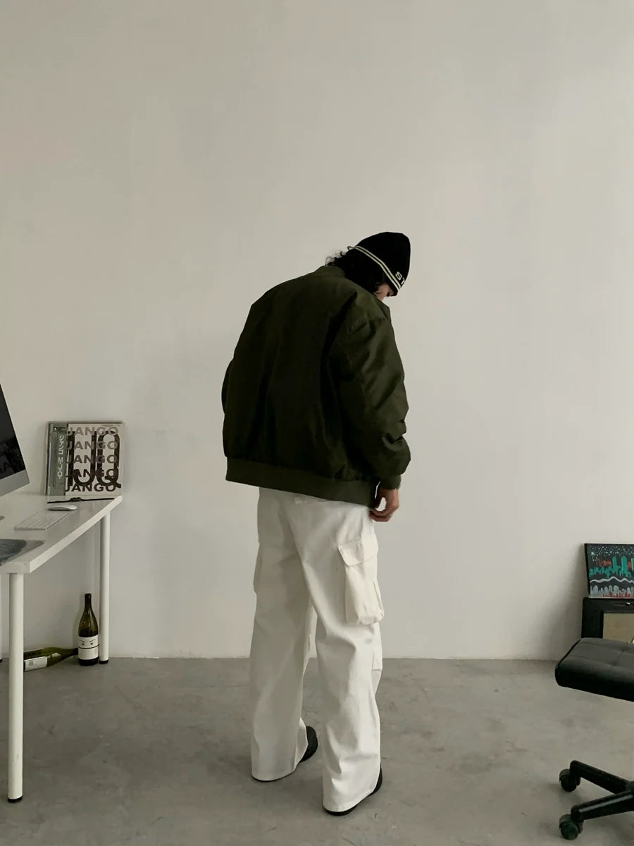 Retro Style Cargo Work Pants