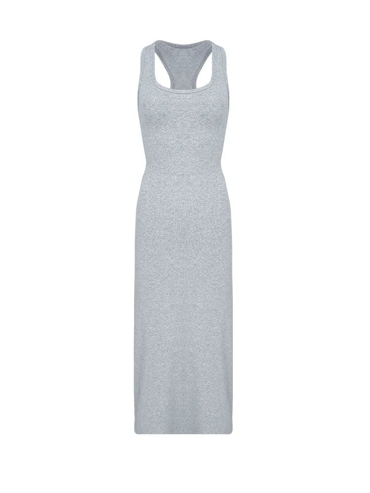 Light Gray Racerback Maxi Dress