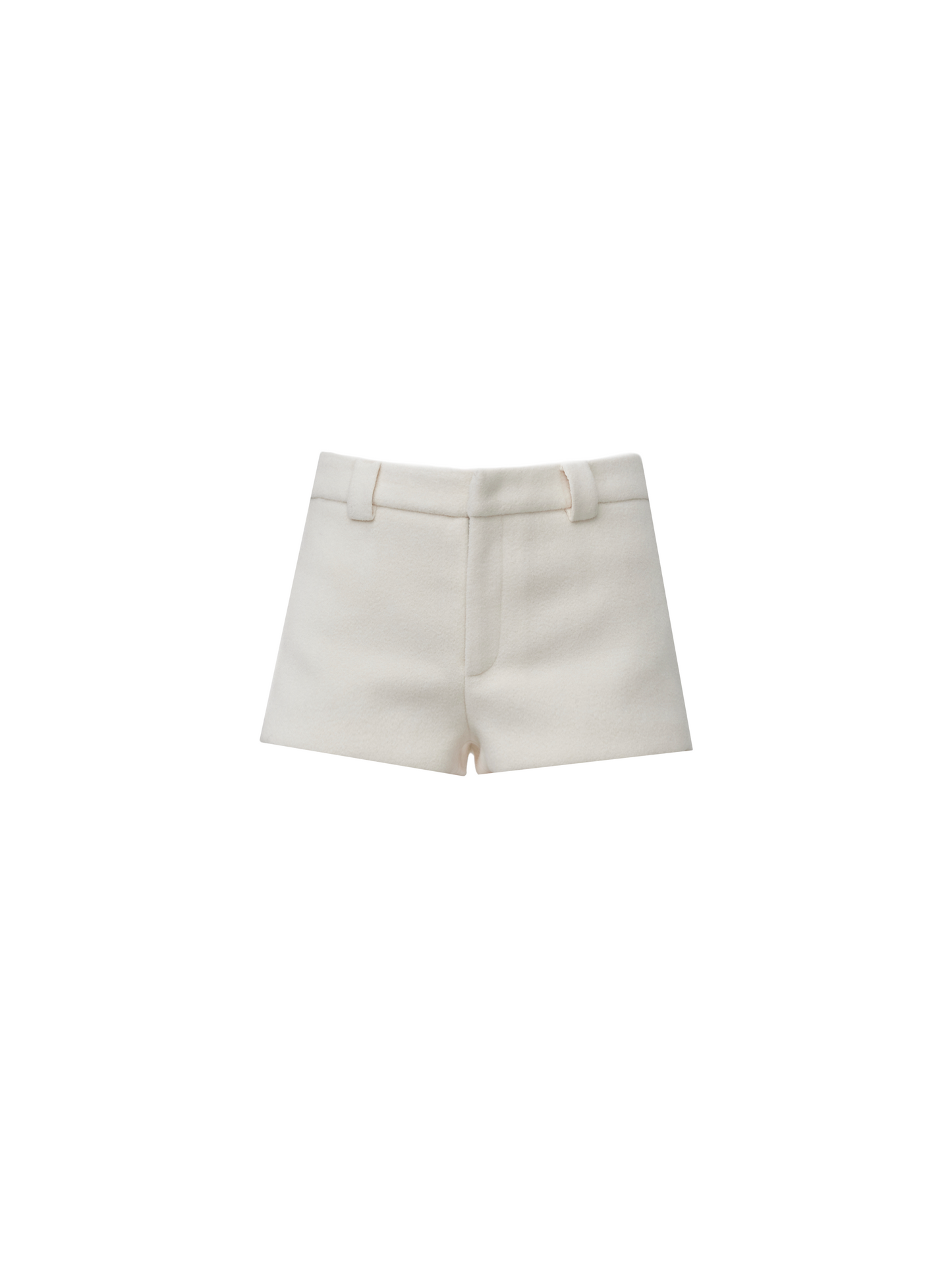 Versatile Tailored Micro Shorts: Sleek Flat-front in Ivory and Black
