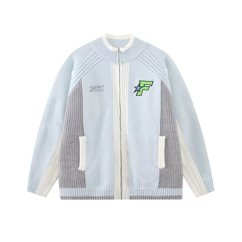 Street Racing Stitched Sweater Coat