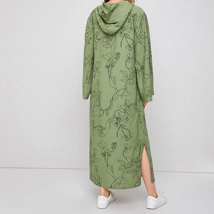 Middle East Sweater Hooded Dress Loose Office Socialite Dress