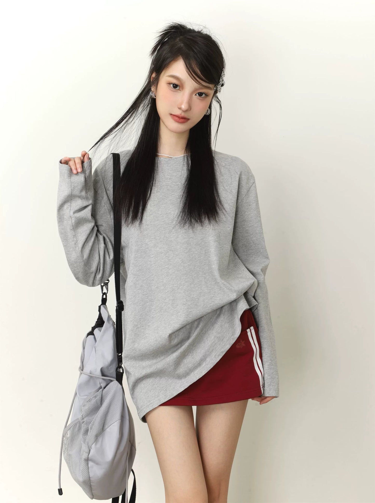 Color Loose Long Sleeve T-shirt