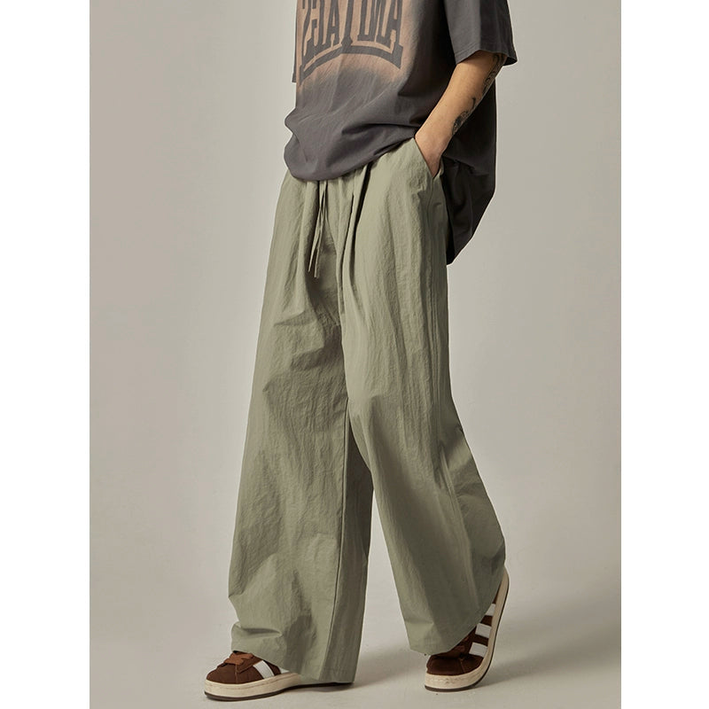 Olive Wide Leg Relaxed Pants