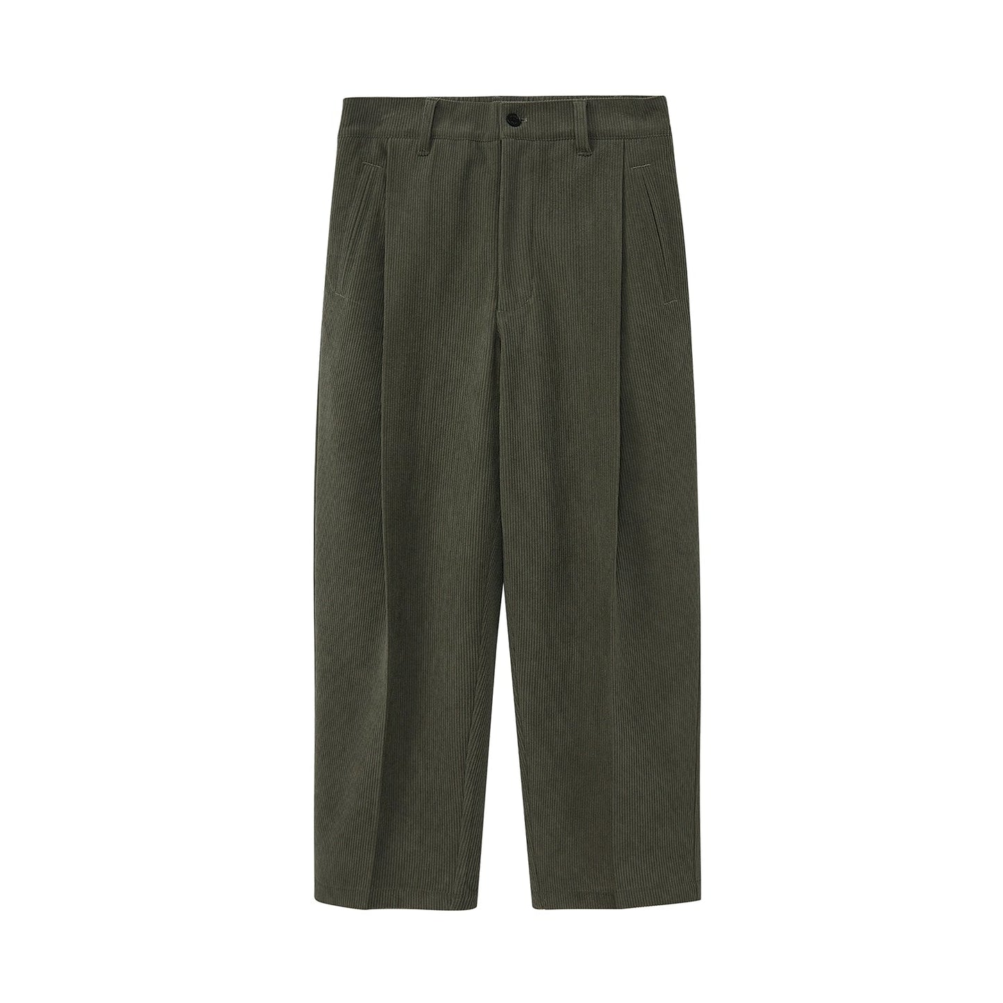 Relaxed Wide-leg Slightly Stretchy Cropped Pants