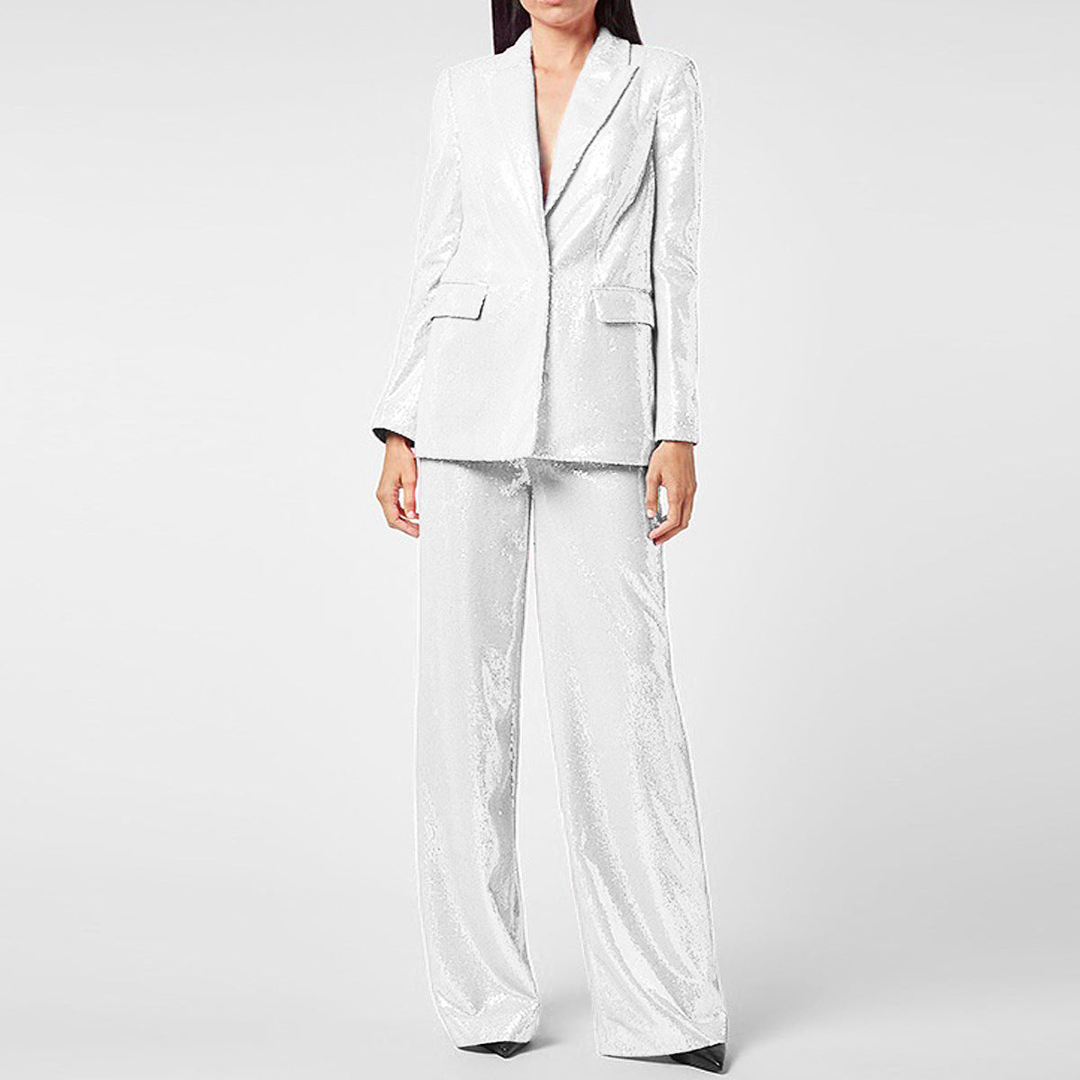 Bling Bling Sequ Shiny Work Pant Suit
