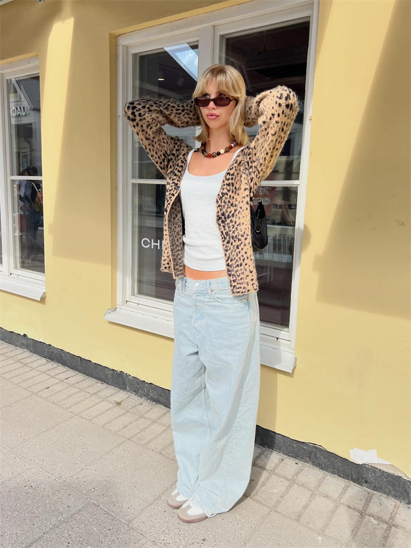 Zola Loose Fit Leopard Cardigan