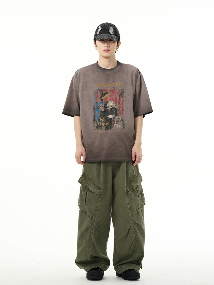 Classic Wide-leg Straight Workwear Pants