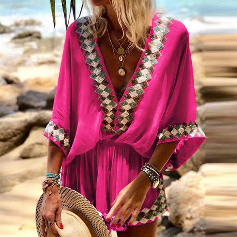 Summer Beach Printing Clothing Bohemia Jumpsuit