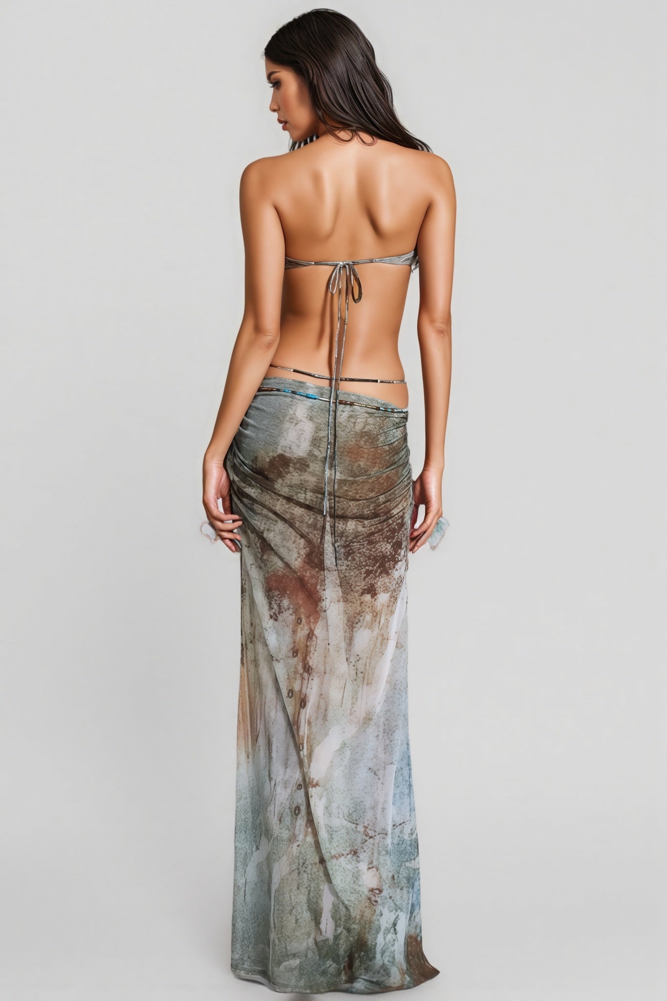 Jikia Cut-out Backless Split Midi Dress