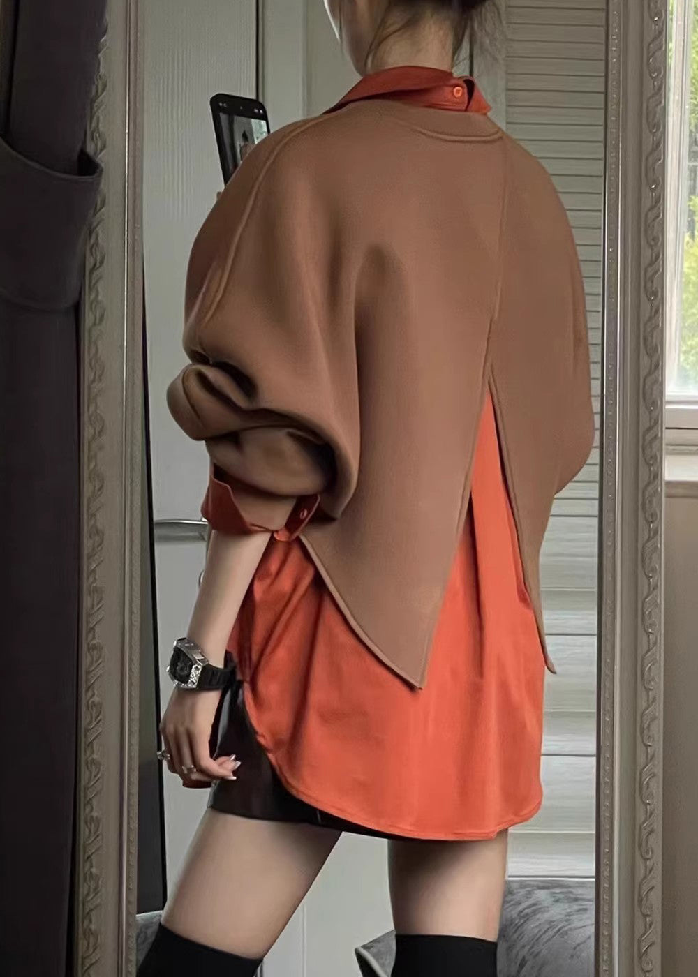 Collar Peter Shirts Size Plus and Piece Sweatshirt Coffee Two Pan