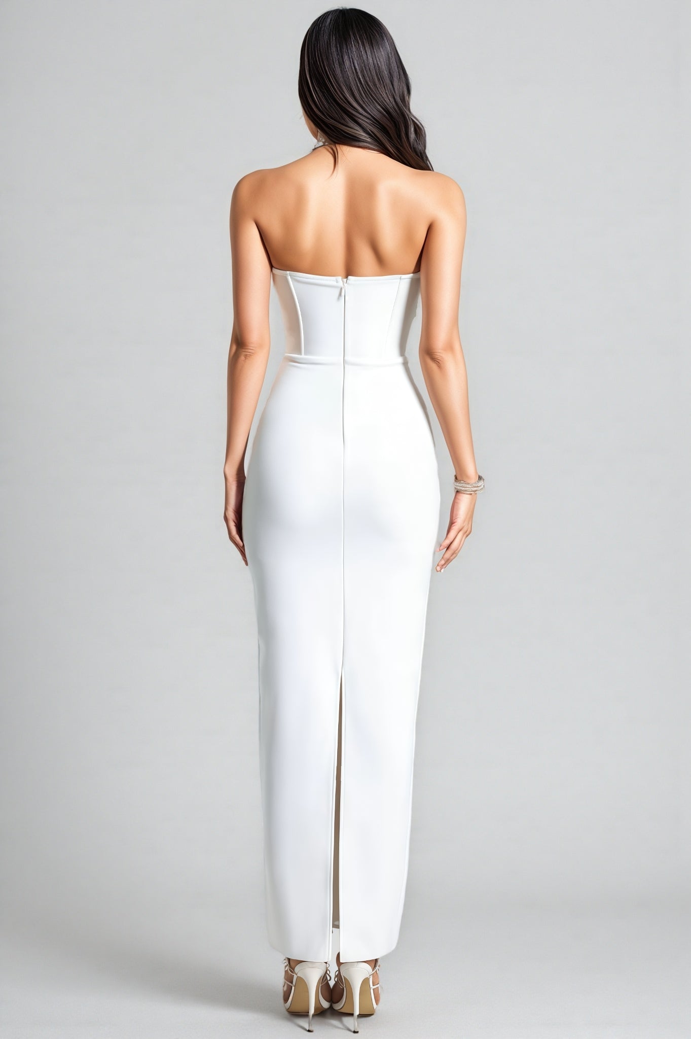 Islay White Rose Off Shoulder Maxi Dress