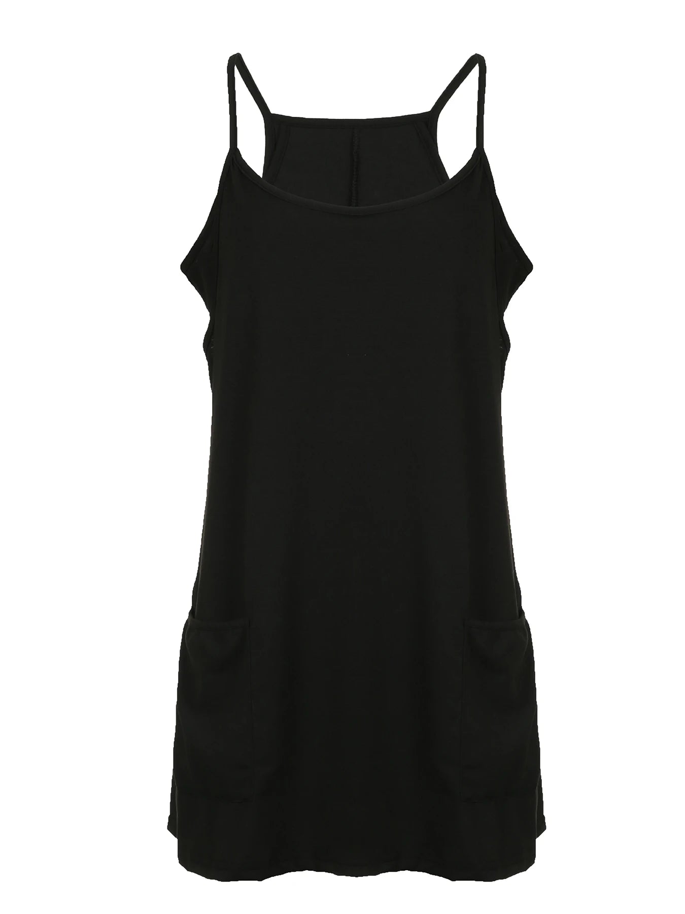 Black Two Layers Wide Leg Rompers Summer Vacation Loose Sleeveless Dress Playsuits