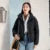 Cotton Clothing Stand Collar Loose New Winter Texture Rhombus Cotton Coat