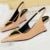 Patent Leather High Heels Wedges Shoes Lady Pumps Pointed Toe Hollow Back Strap 6.5 Cm Sandals White Heels Shoes
