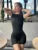 Simple Playsuits Summer New Basic Backless Sleeveless Slim Rompers Trend Daily Street Sporty One Piece