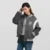 Coat Embroidery Patchwork Contrast Color Loose Jacket New Winter Imitation Woolen Baseball Jacket