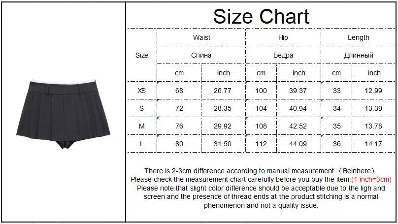 Patchwork Pleated Mini Pant Skirts Woman Autumn High Waist Aline Short Faldas Female Skirt